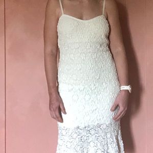 FRENCH CONNECTION Womens White Textured Dress